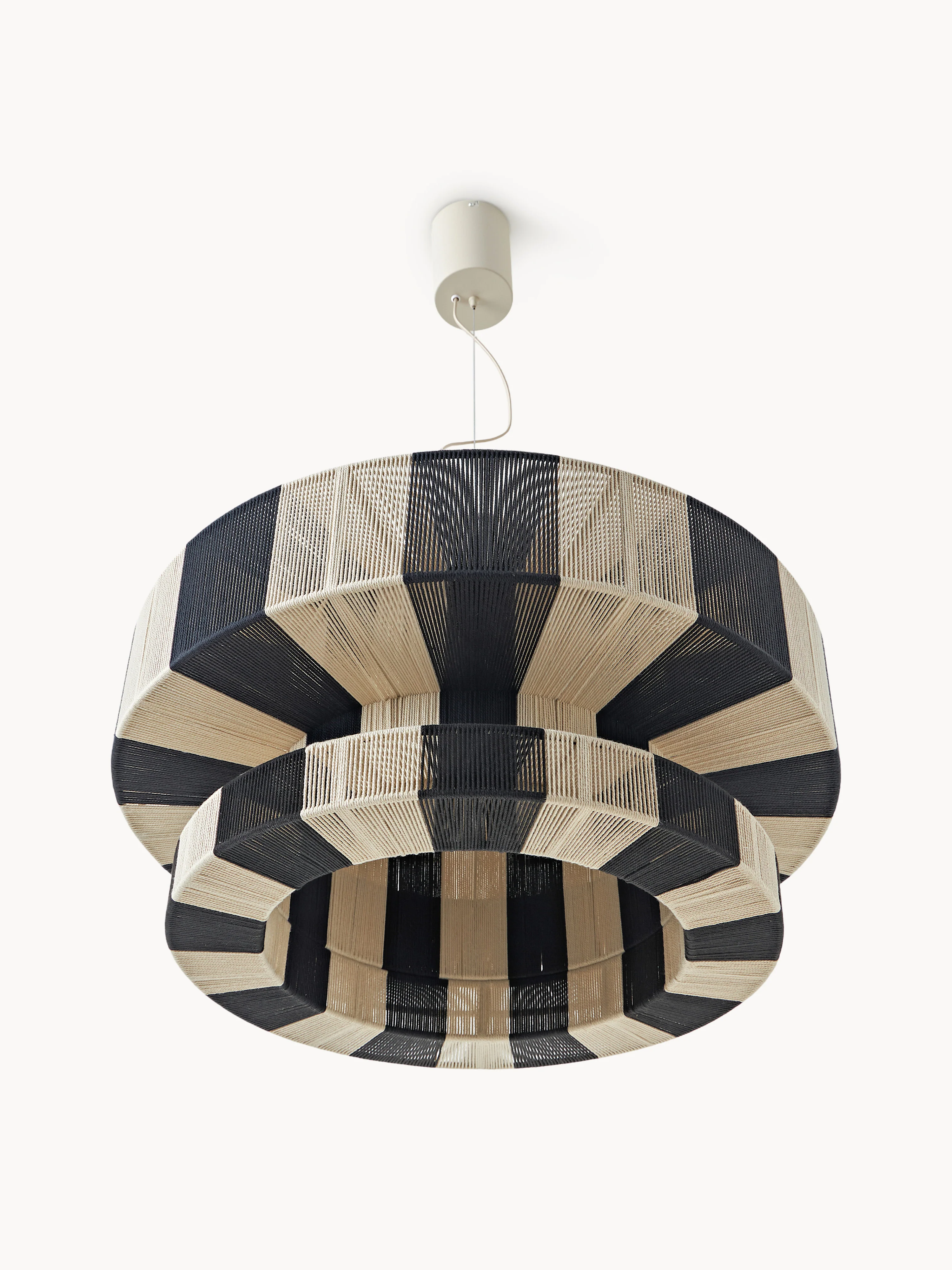 Grote hanglamp Lace van linnen draad