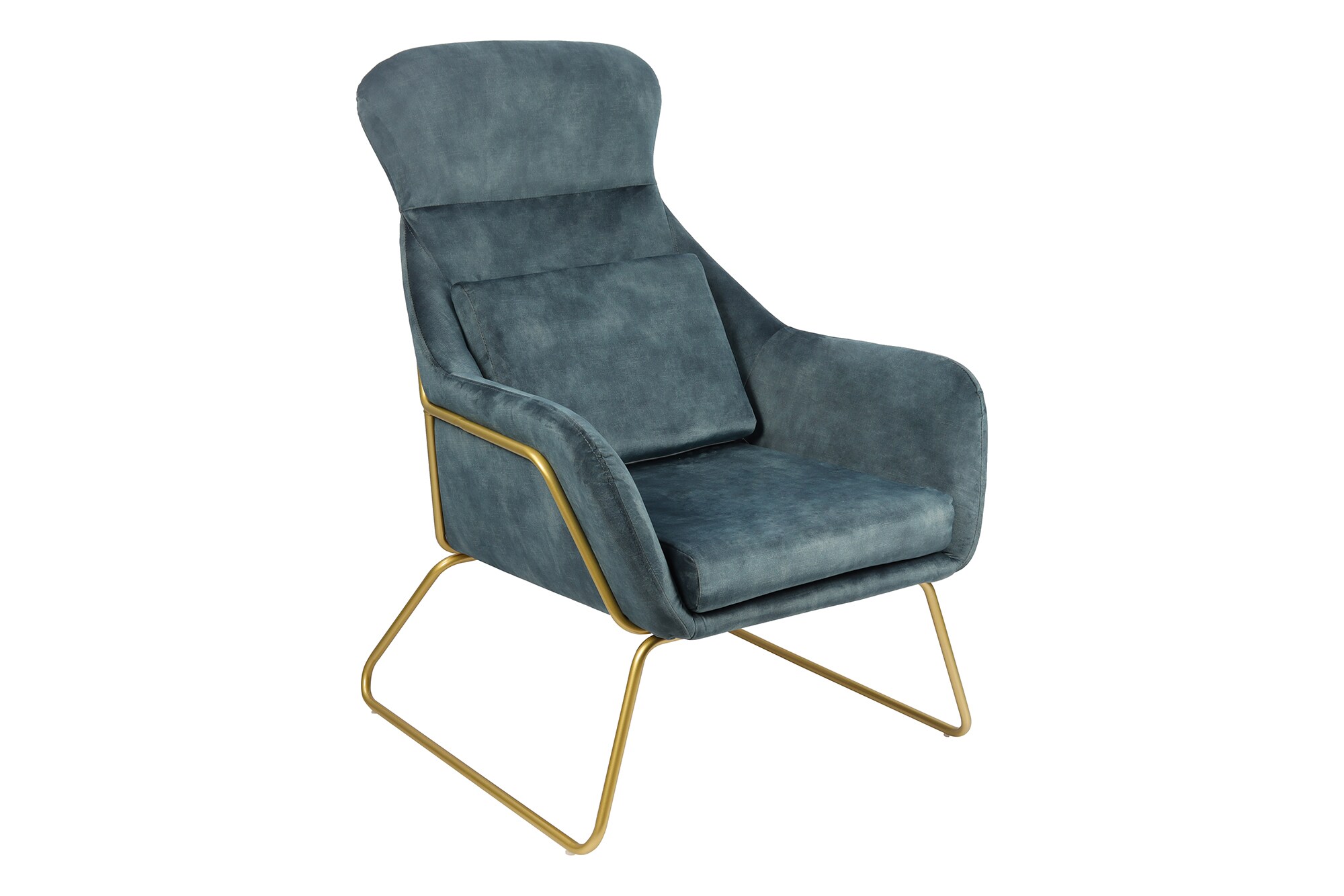 Relaxsessel Samtvelours Blau Sessel Polstersessel Ohrensessel Loungesessel