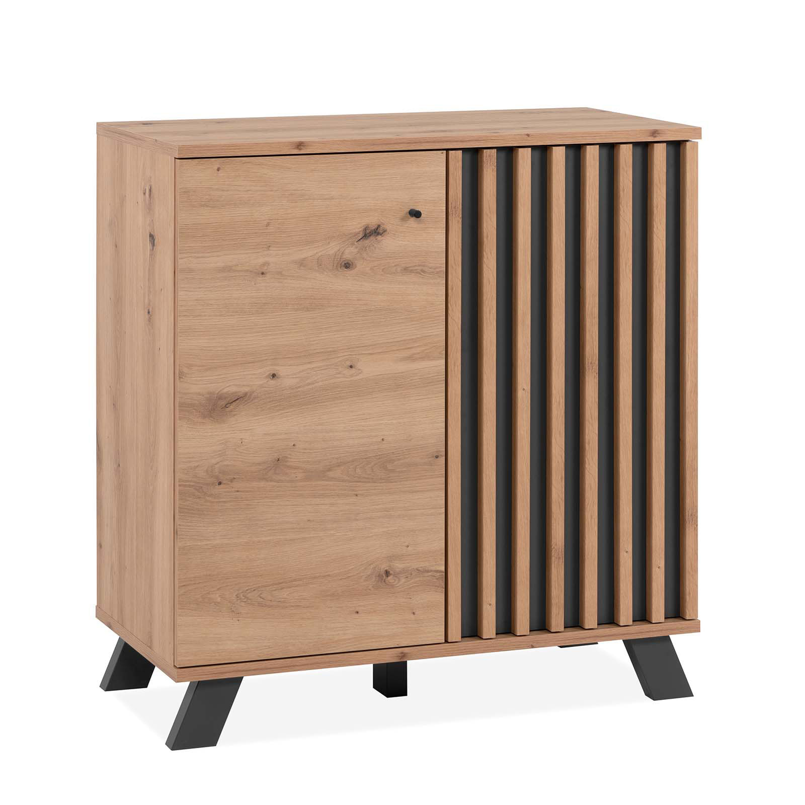 Kommode MEDAN - Artisan Eiche - anthrazit - 80 cm breit