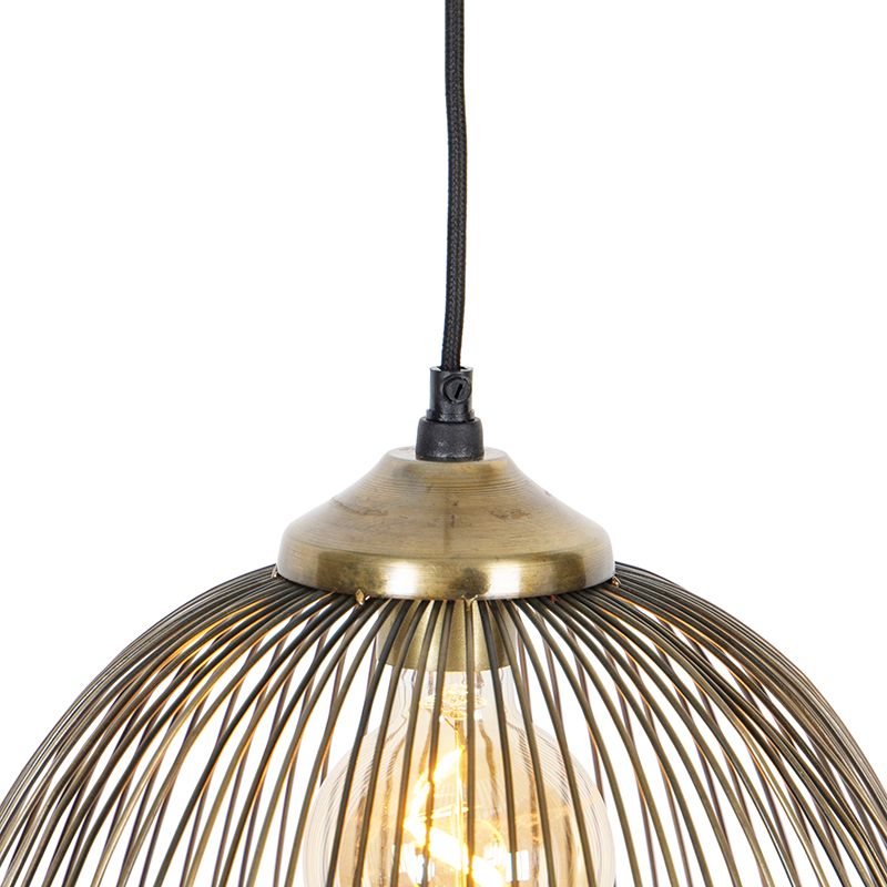 Design hanglamp messing draad 39,8 cm - Pia