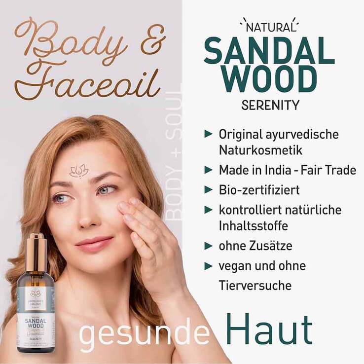 Himalayas Dreams Ayurveda Körper & Gesichtsöl Sandalwood, 100 ml