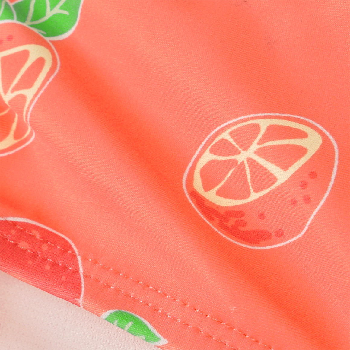 Famy Damen Bikinipanty mit Allover-Print hellorange