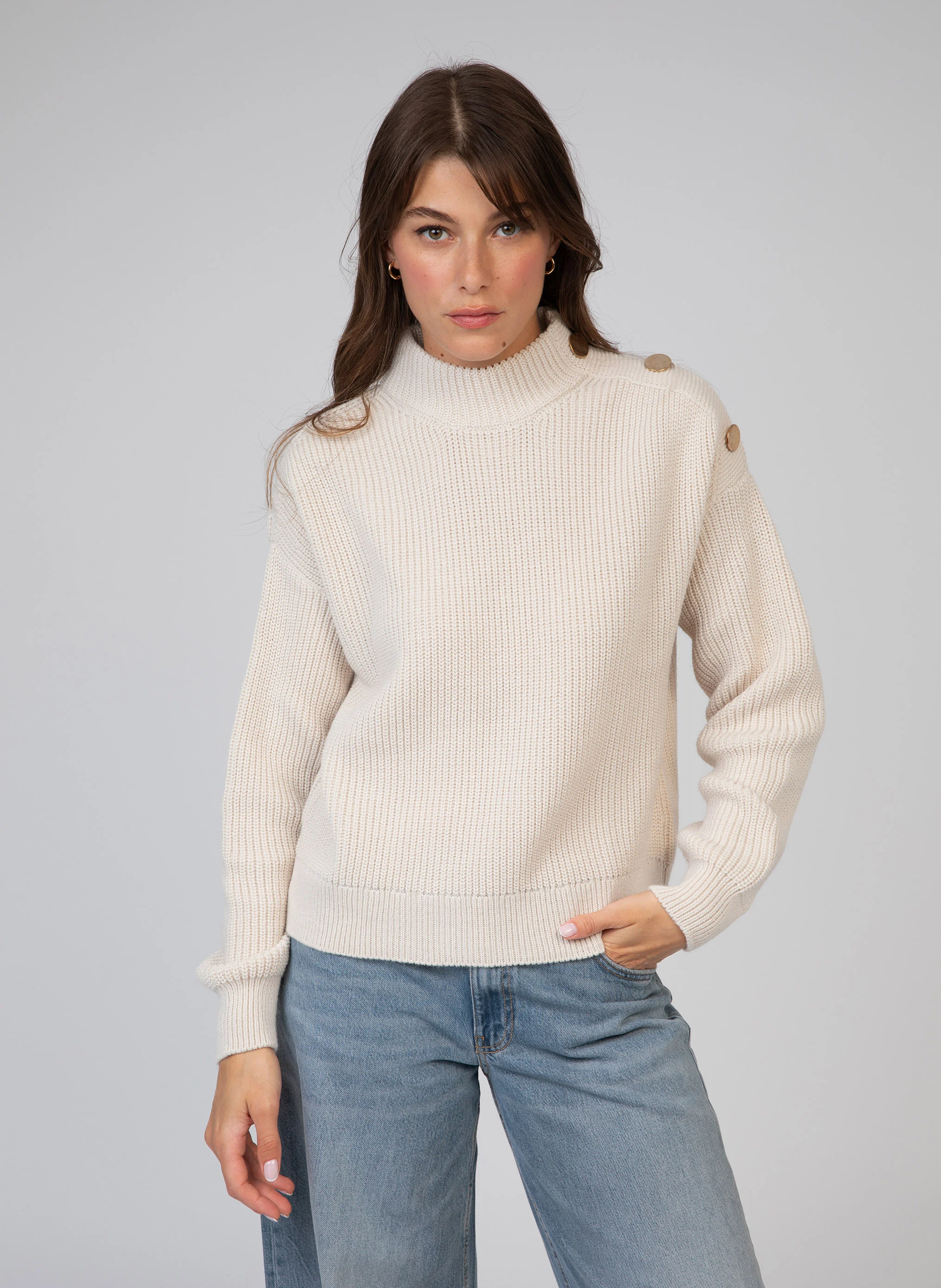 LARTEMIS - Pull col rond| Blanc