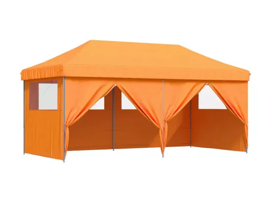 Tente de réception pliable escamotable avec 4 parois latérales