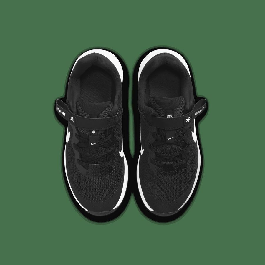 Nike Revolution 6 FlyEase Little Ki BLACK/WHITE-DK SMOKE GREY