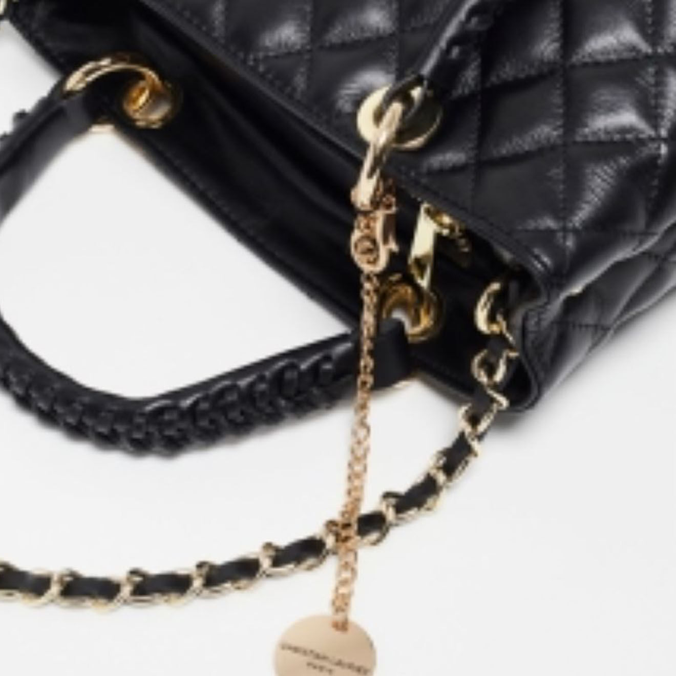 Christian Laurier Sac à Main en Cuir Sofia noir - 28.5x20x12 cm
