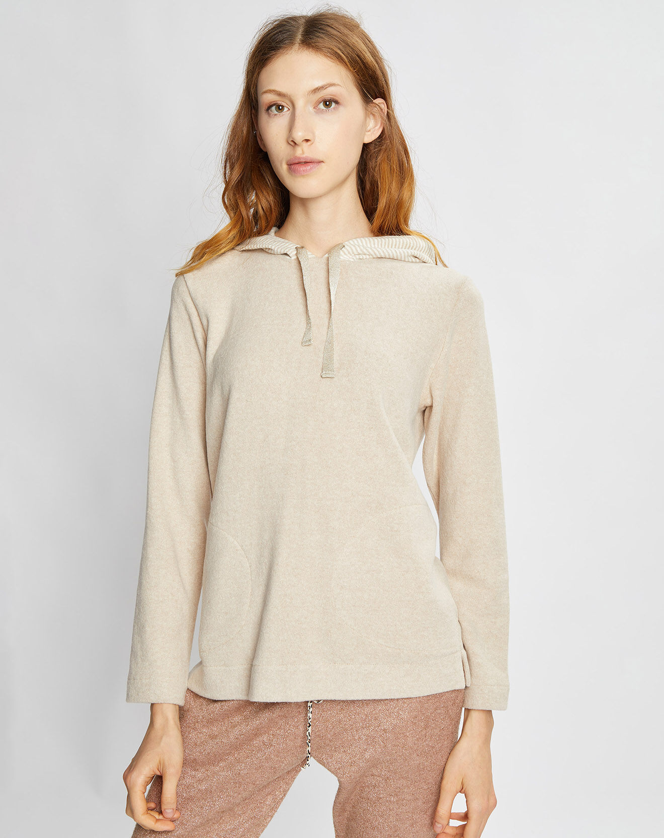 Le Chat Sweat Sweethome beige/blanc