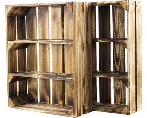 Gevlamde plankenkast 50x40x15 cm