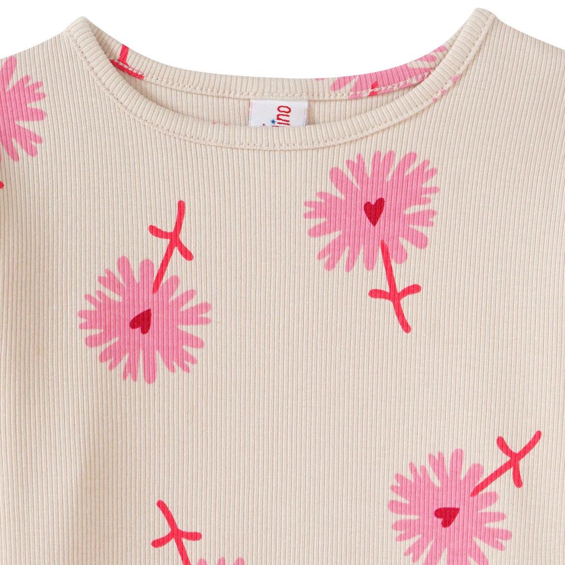 Topolino Mädchen Langarmshirt mit Allover Muster beige / pink