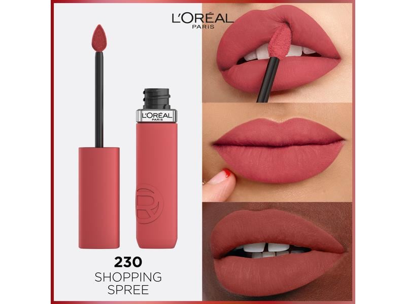 L'Oréal Paris Lippenstift Infaillible Matte Resistance 230 Verleiht den Lippen leuchtende Farbe mit bis zu 16 Stunden Halt