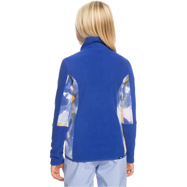 Sweat polaire ROXY SAYNA HALF ZIP GIRL OTLR BRIGHT WHITE PANSY PANSY RG