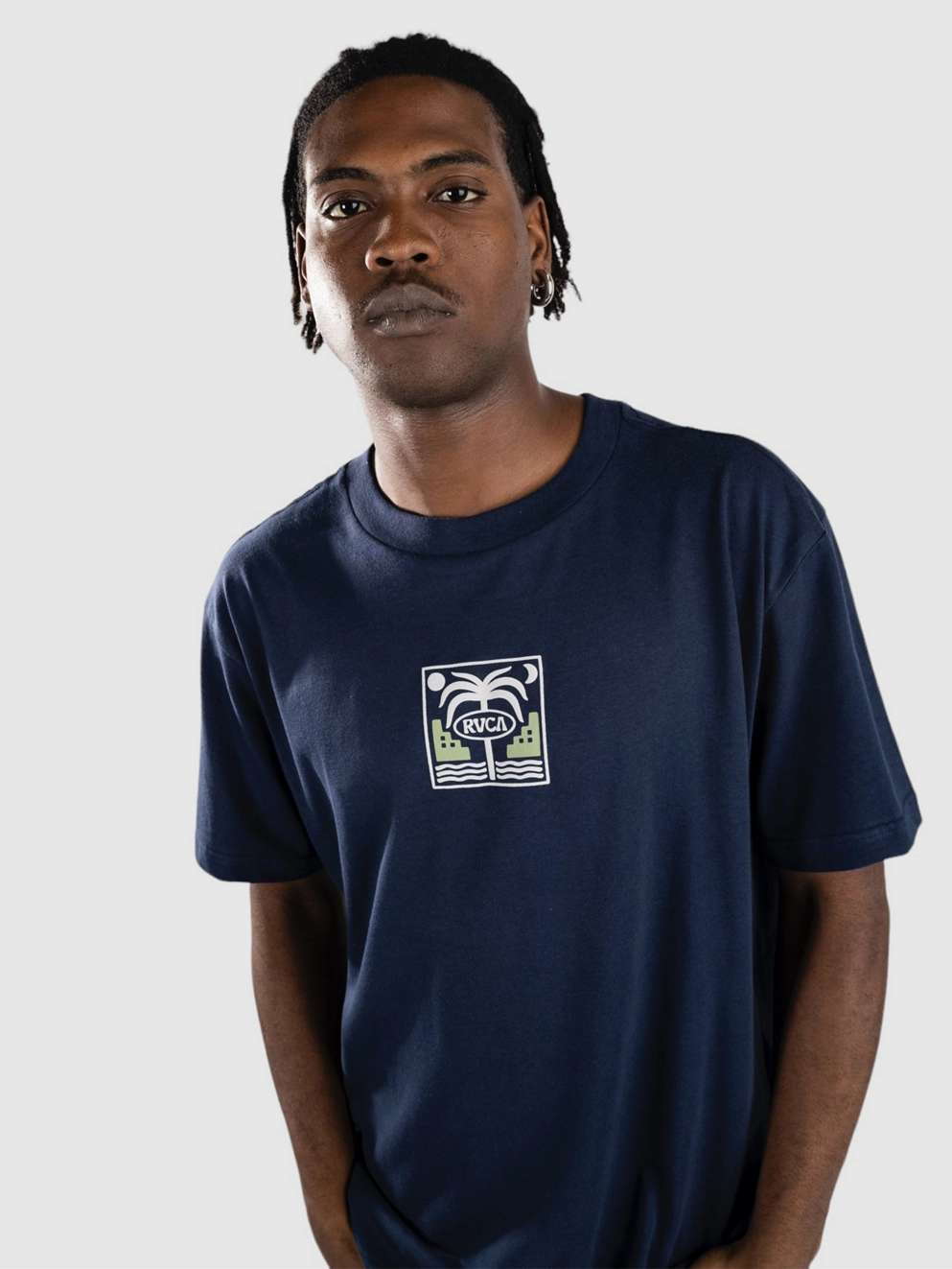 RVCA Morocco Palm T-Shirt navy