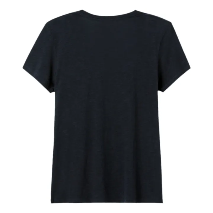 American Vintage T-shirt Col U Jacksonville | Noir