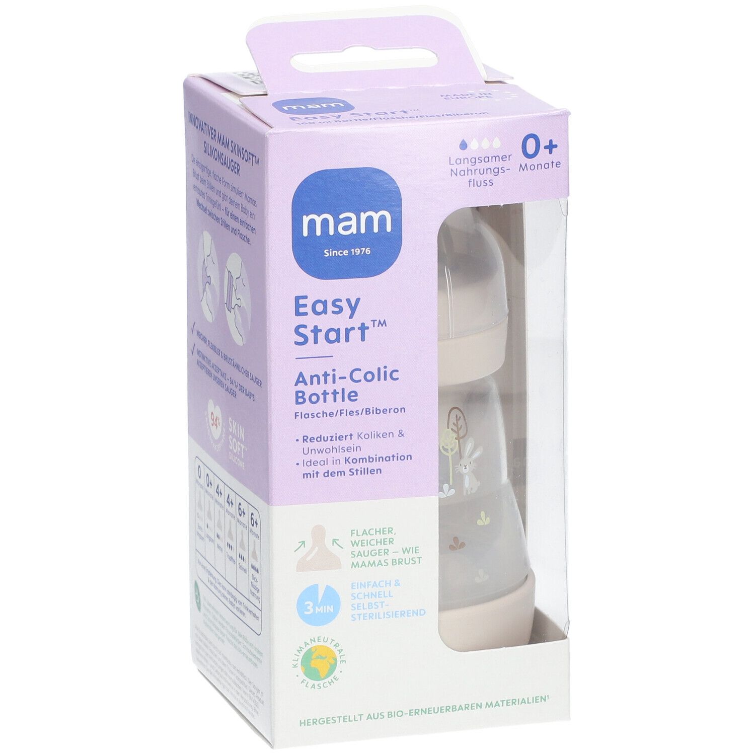 MAM Easy Start™ Anti-Kolik Flasche Beige 160 ml - 0 Monate und älter