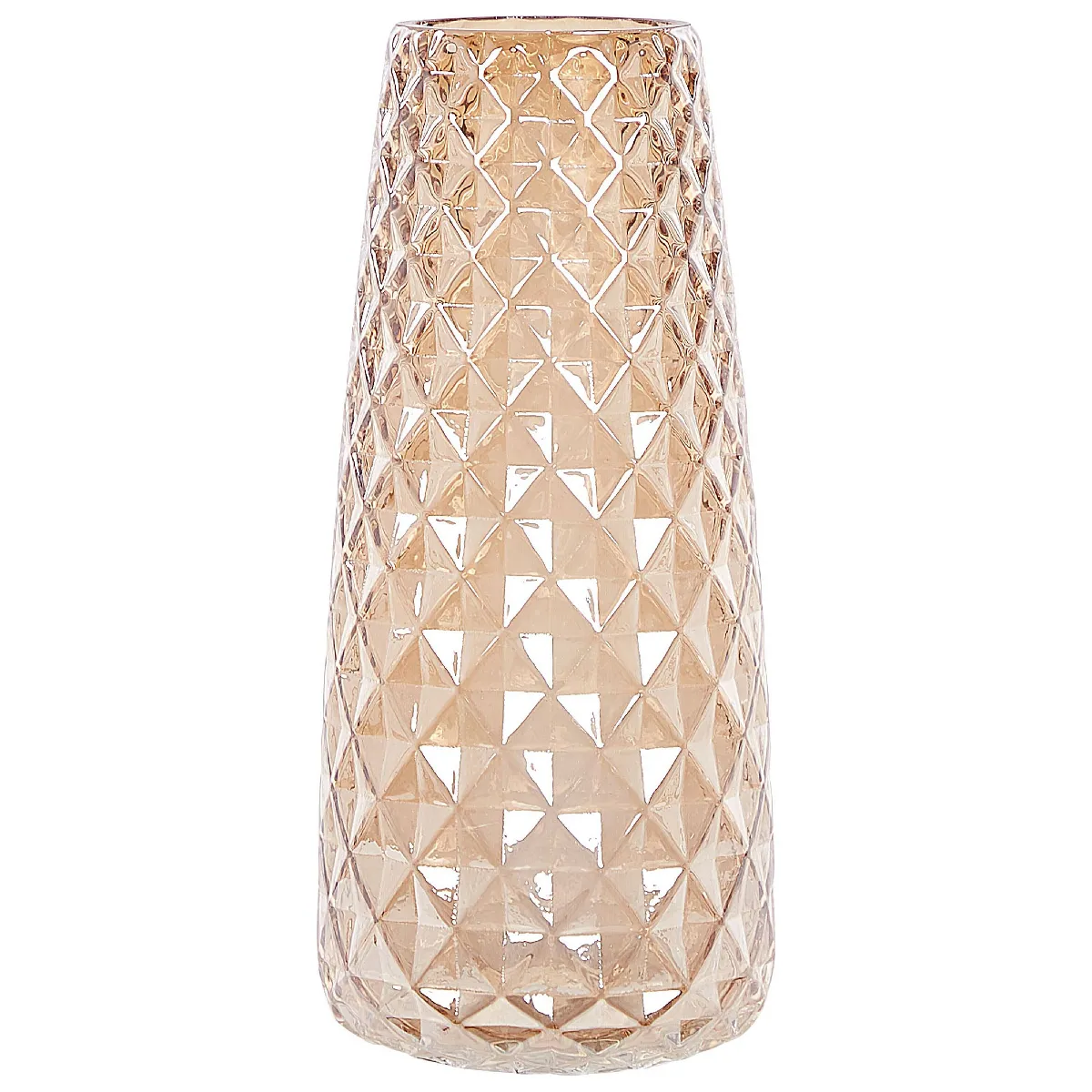 BELIANI Vase PACHEIA - Verre Orange 23 cm
