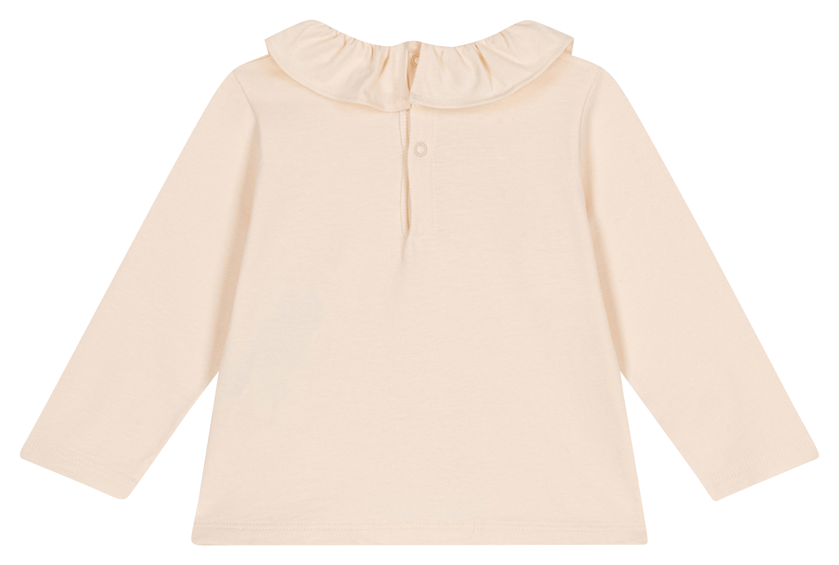 Blouse ample col rond en coton | Beige