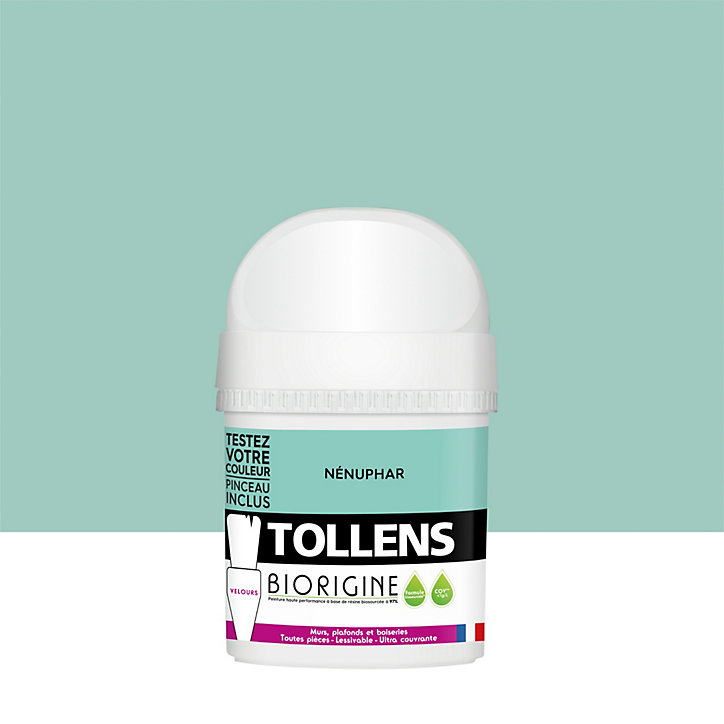 Testeur de peinture murs et plafonds Biorigine Tollens velours nénuphar 50ml