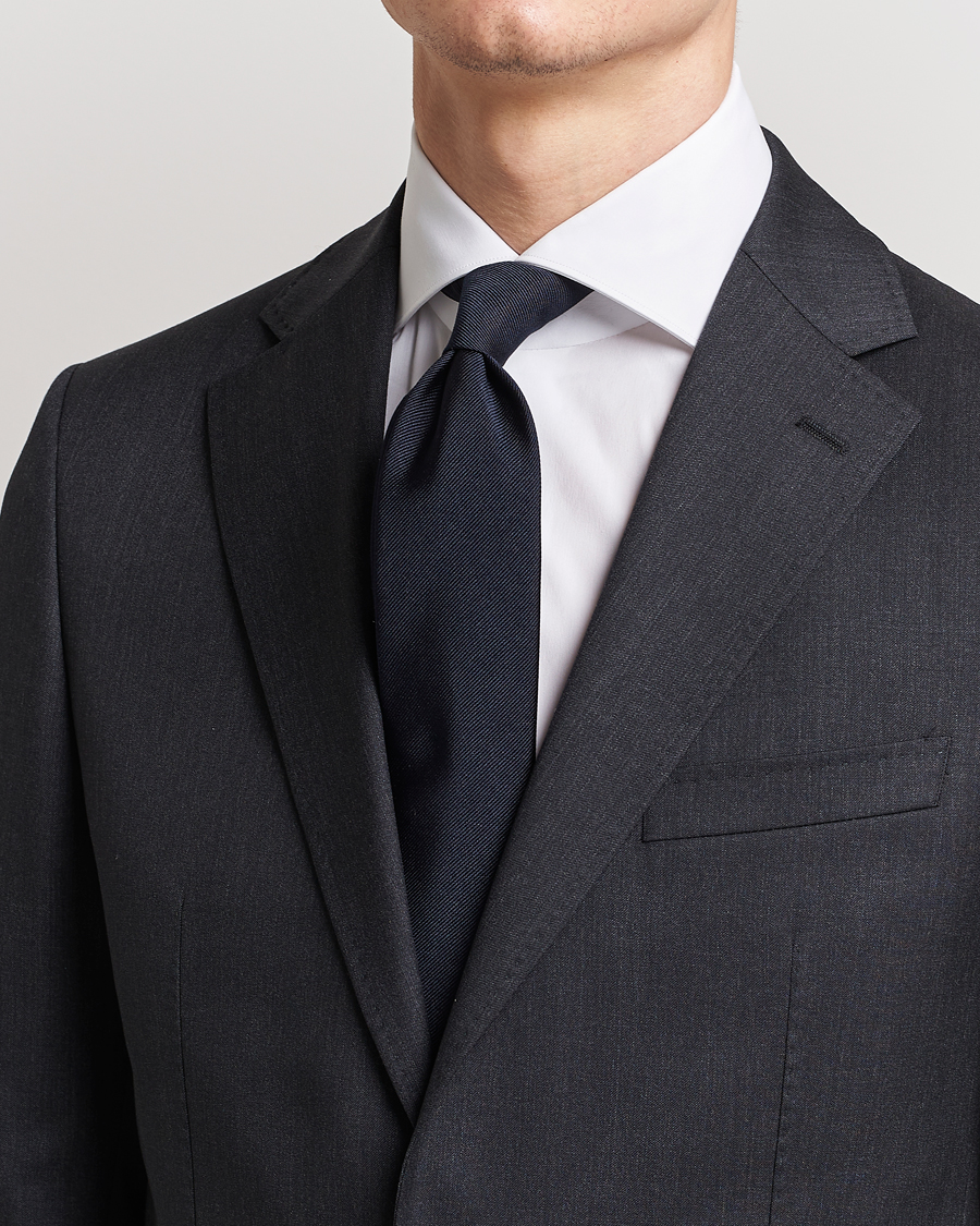 Silk 7,5 cm Tie Dark Blue