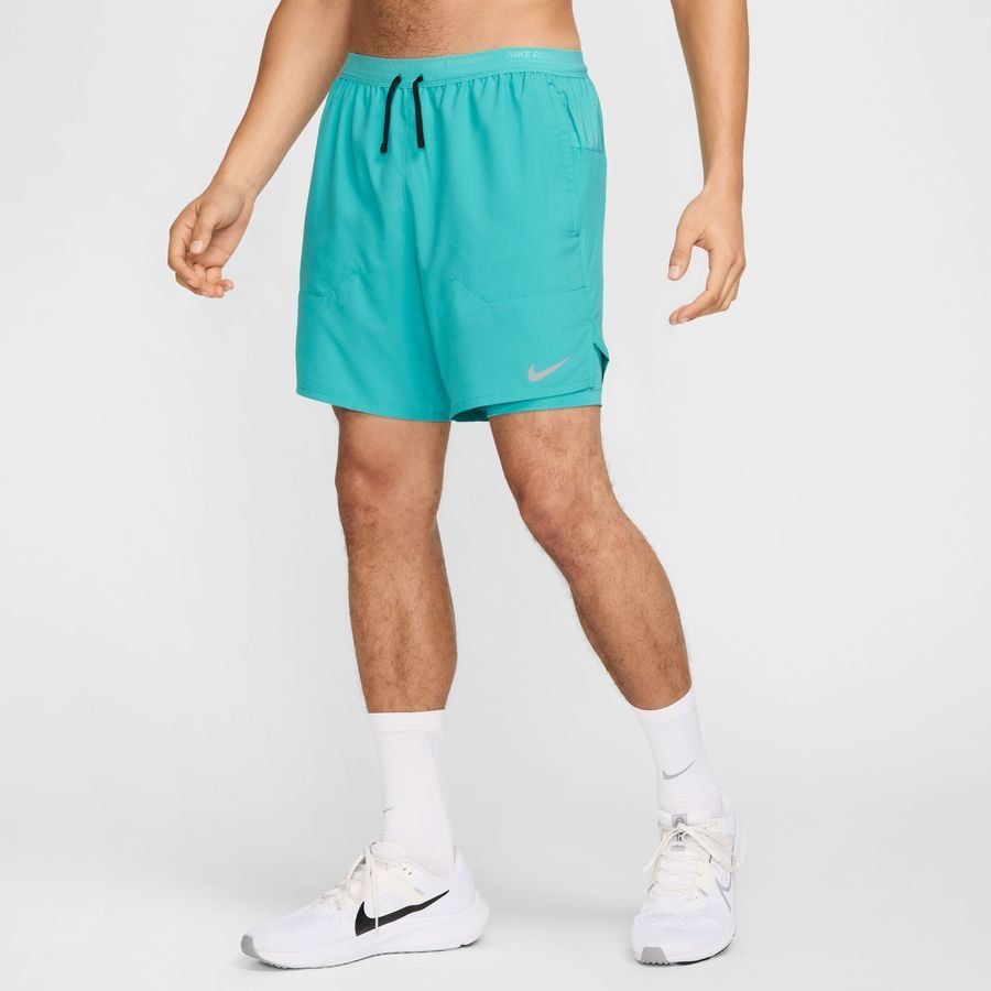 Nike Short Running Dri-FIT Stride 2 EN 1 - Cactus/Argenté