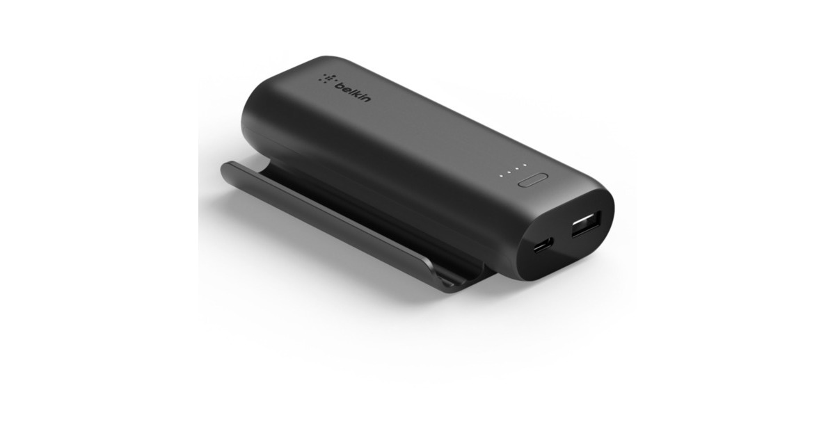 BelkinBOOST CHARGE Powerbank 5000 mAh + standaard- play serie  (Zwart)