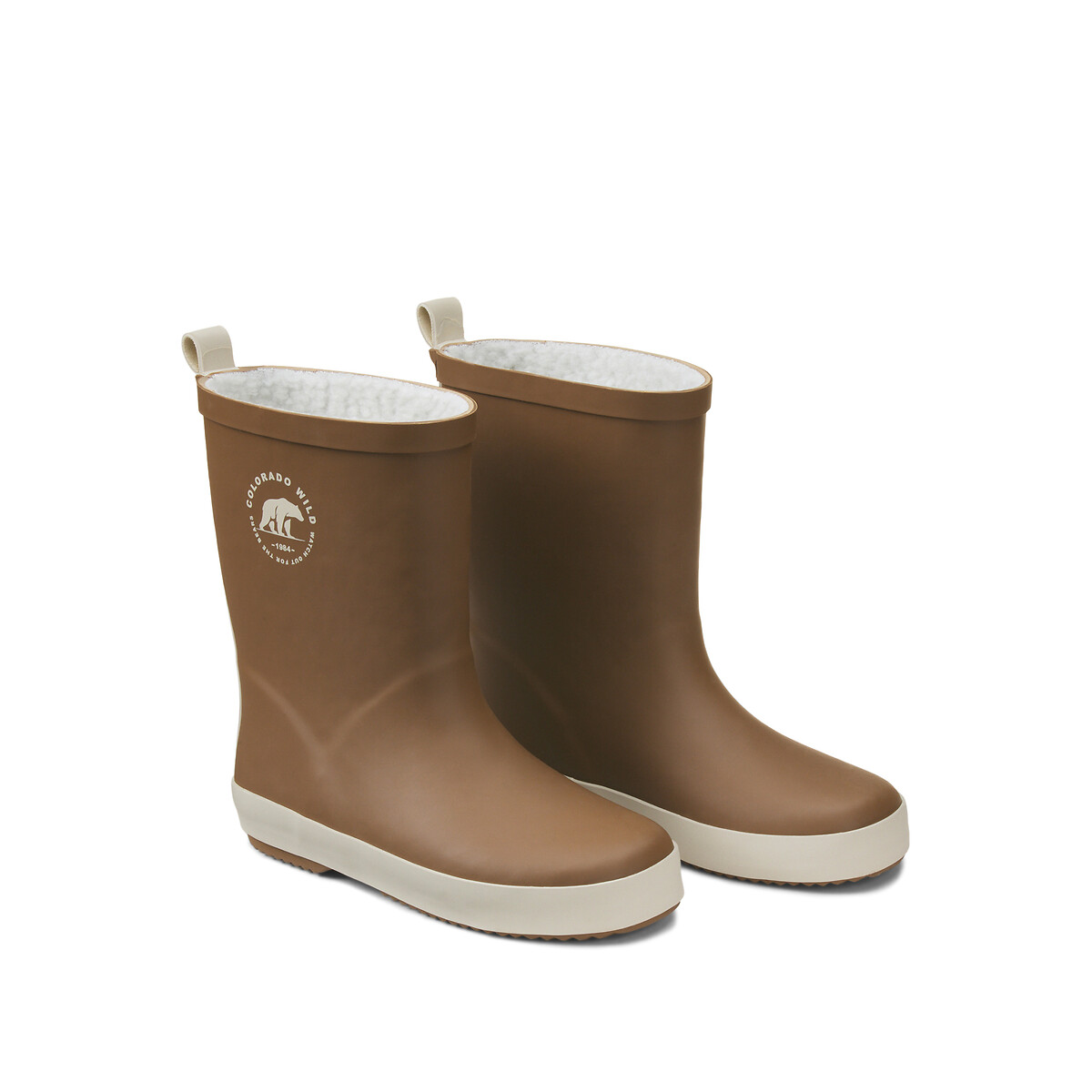 COLEÇÃO LA REDOUTE<br>Botas de chuva forradas com estampa de urso