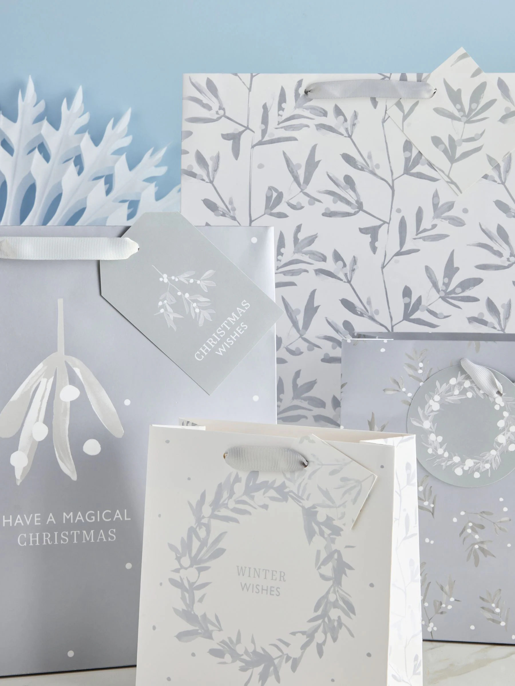 Cadeautassen met kerstmis-print