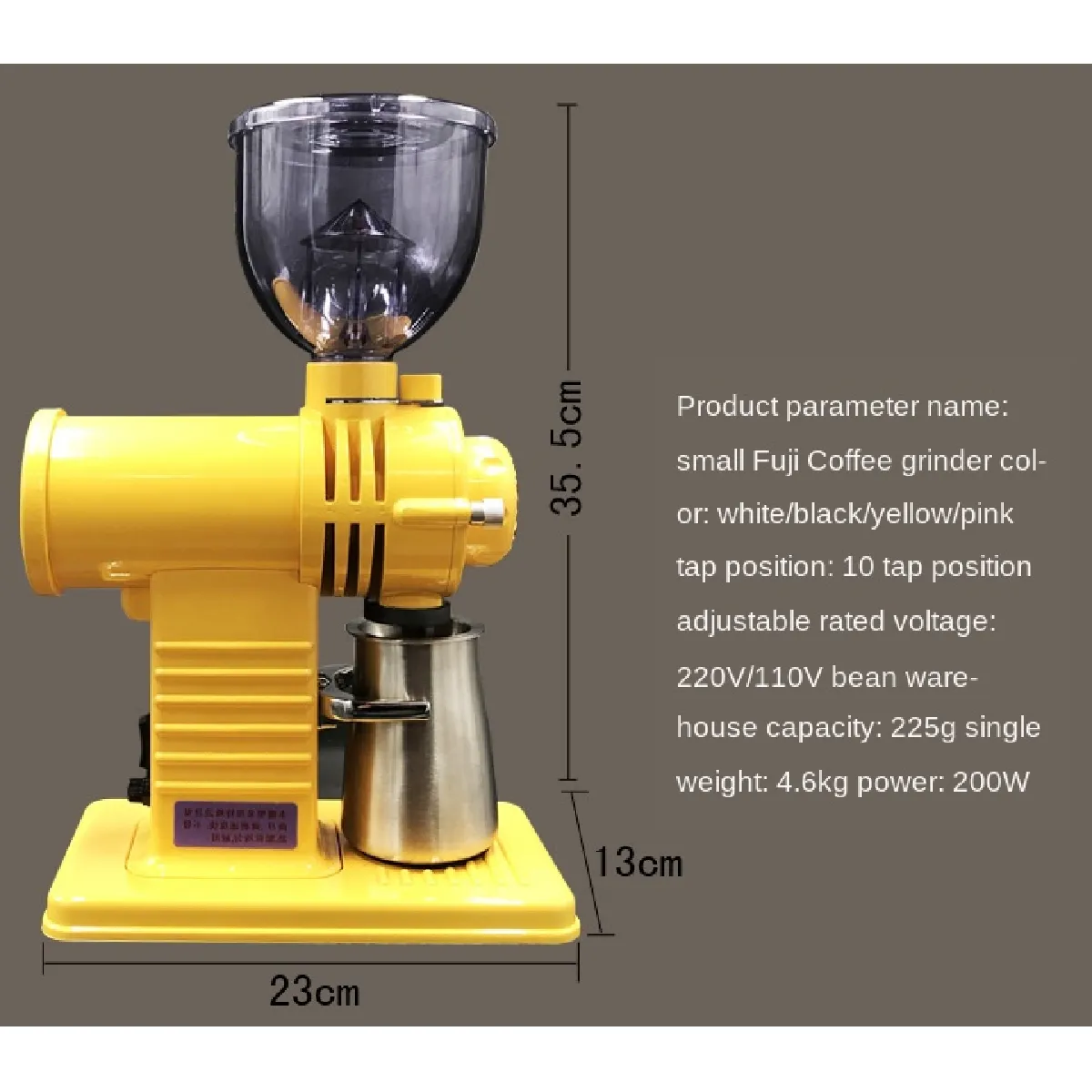 Universal Moulin à café électrique - Jaune