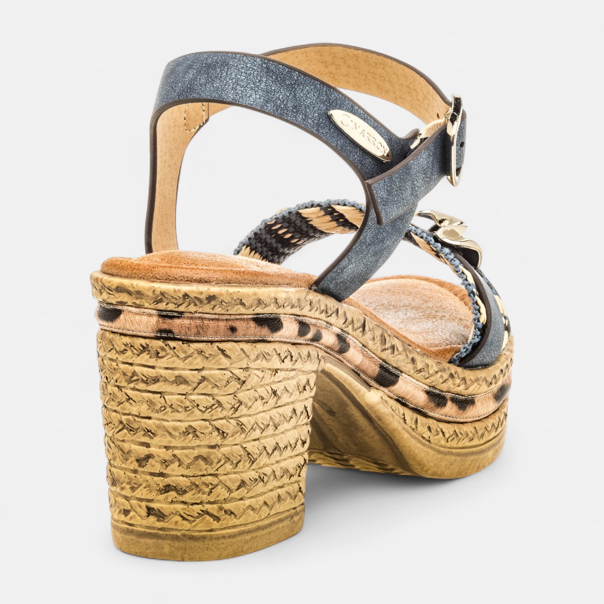 Nu-pieds à talon Femme bleu marine