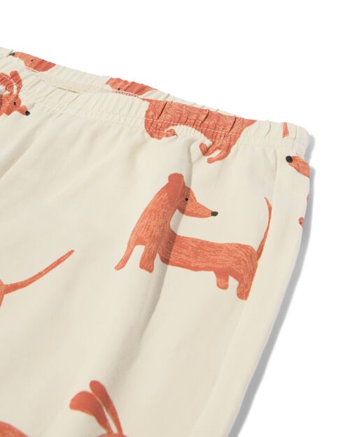 pyjama coton stretch extensible avec chien pour enfant beige