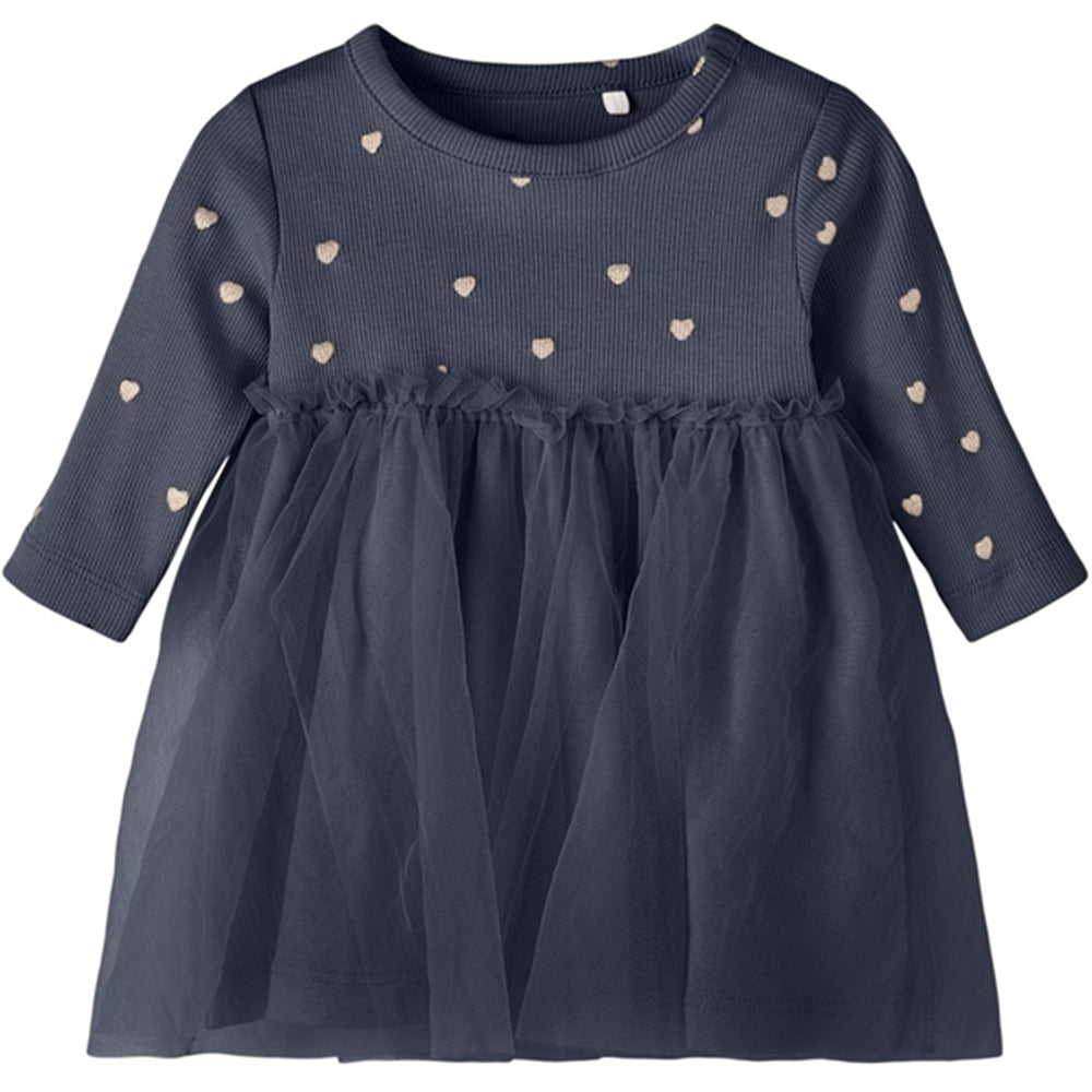 Dark Sapphire Nadja Kjole - Name It → Luksusbaby.dk