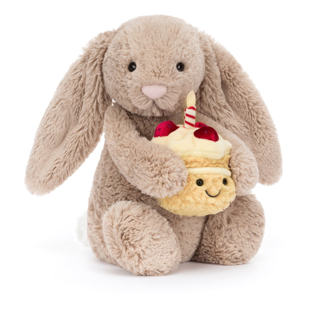Køb Jellycat Bashful Kanin Med Lagkage 31 Cm