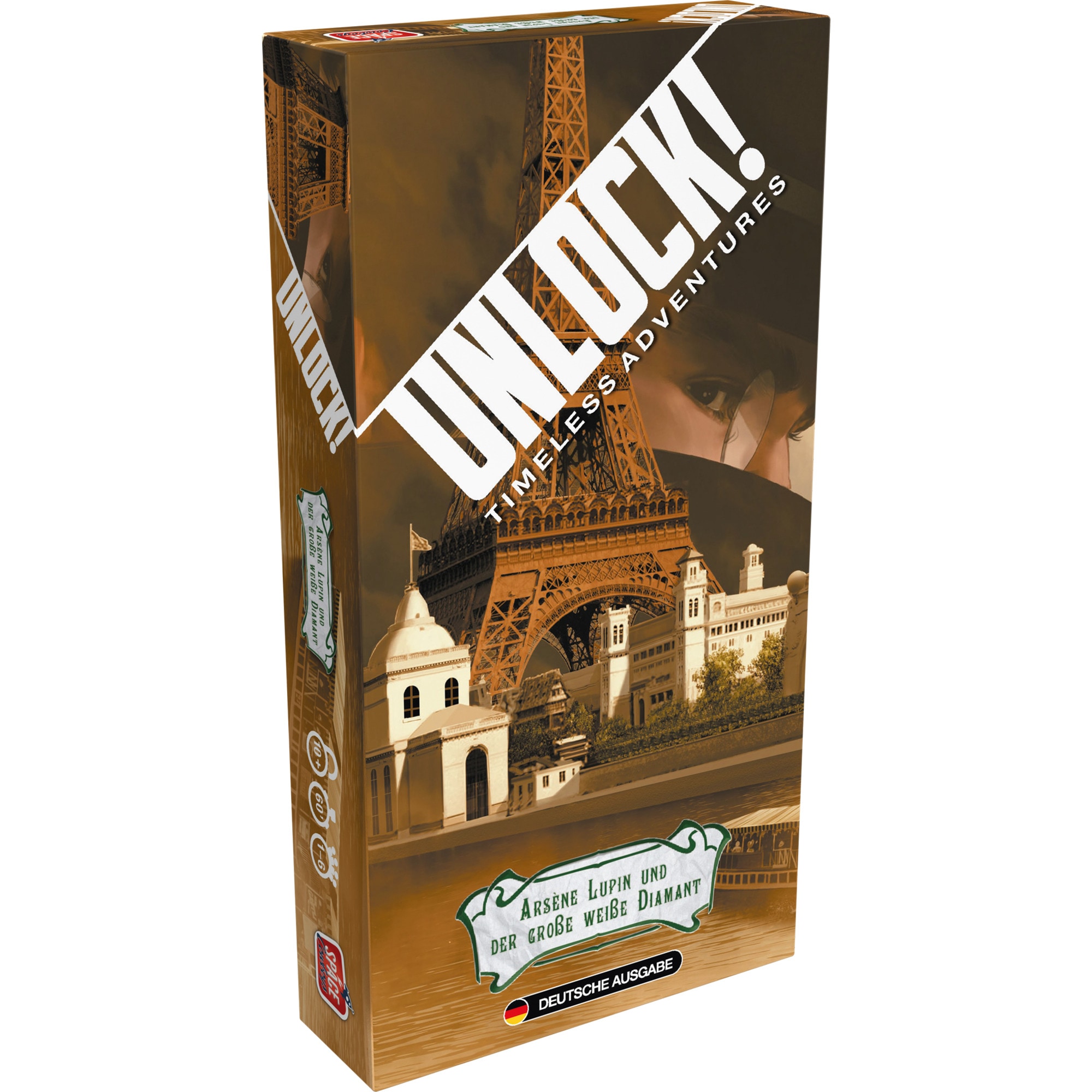 Asmodee Partyspiel Unlock! - Arsène Lupin und der große weiße Diamant