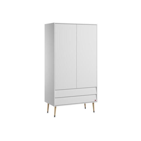 Chambre TRIO Lit 70x140 Commode Armoire BOSQUE NEW Blanc - VOX