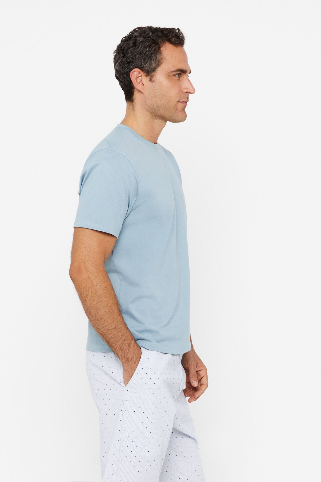 Conjunto de pijama de malha e tecido - Verde