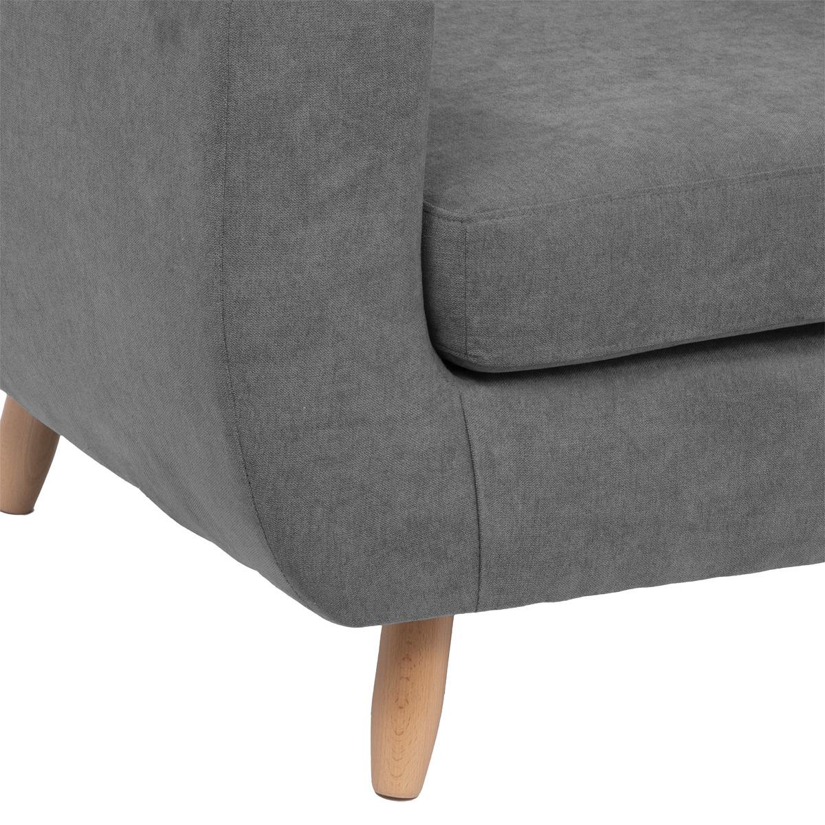 CANAPE 2 PLACES RETRO GRIS