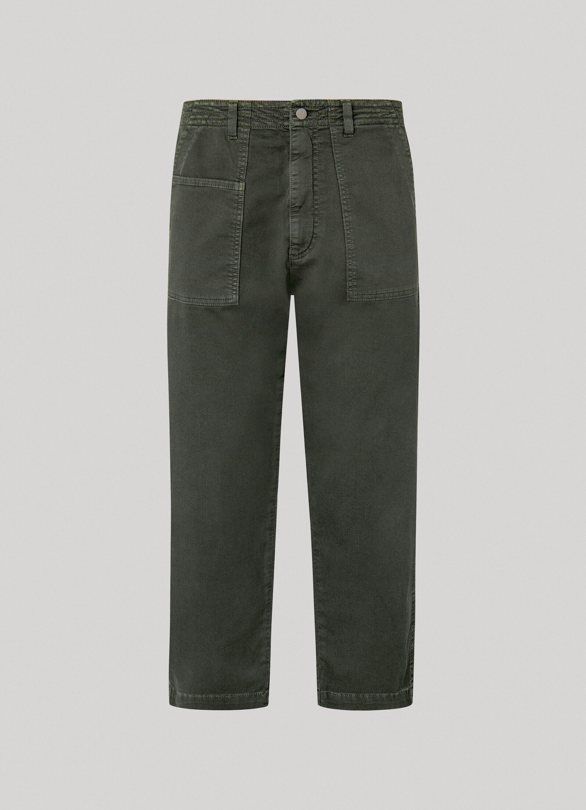 CALÇAS CHINOS FIT LOOSE NILS - verde oliva