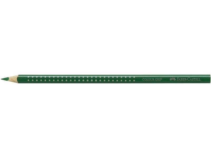 Faber-Castell Farbstifte Colour Grip Permanent Oliv Buntstift mit ergonomischer Dreikantform