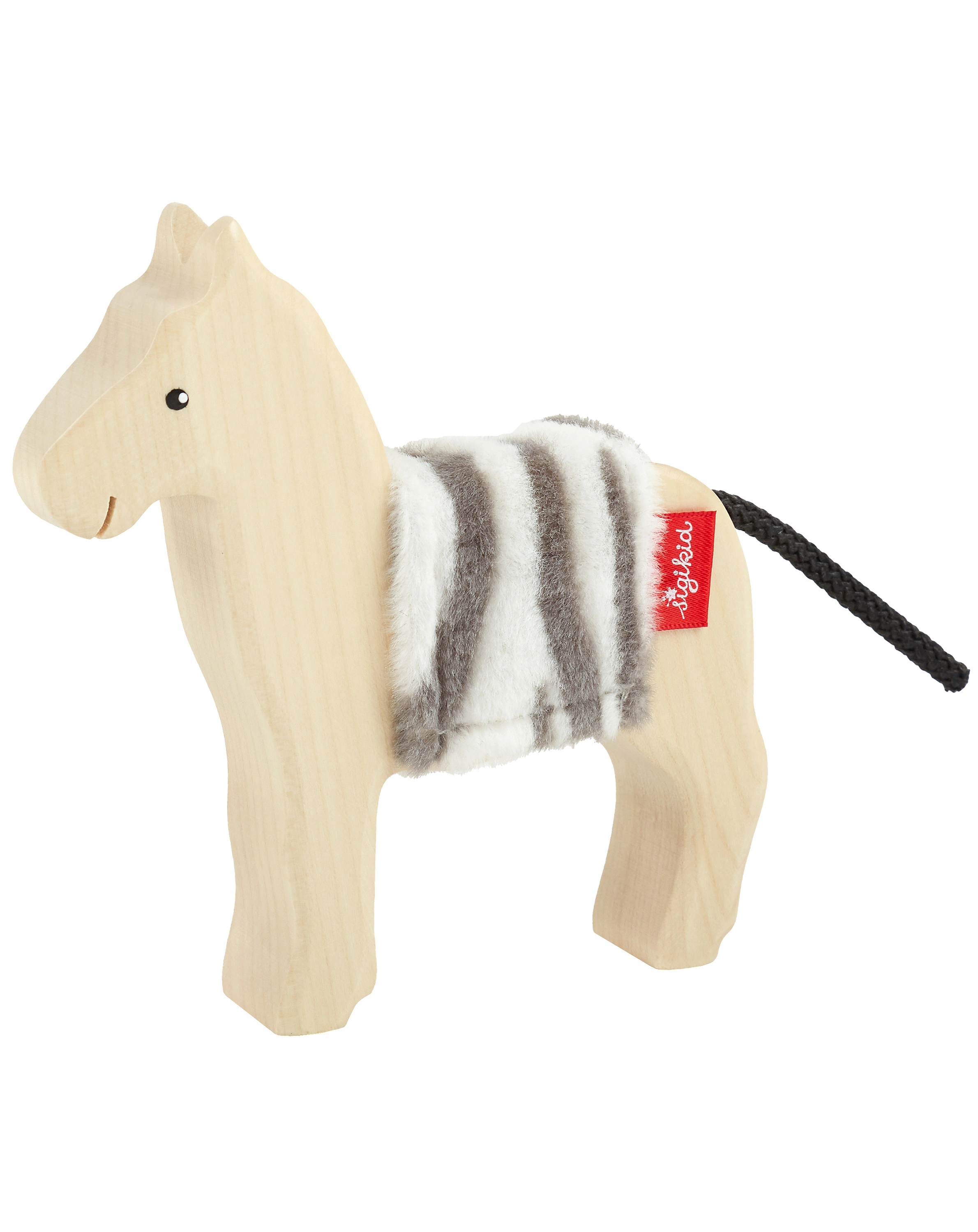 Holz-Spielfigur CUDLY WUDLY - ZEBRA in natur/schwarz