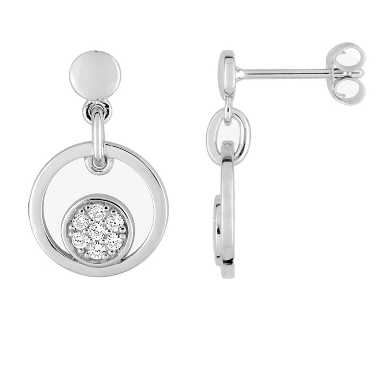 Boucles d'oreilles Femme - Oxyde de zirconium - Argent 925