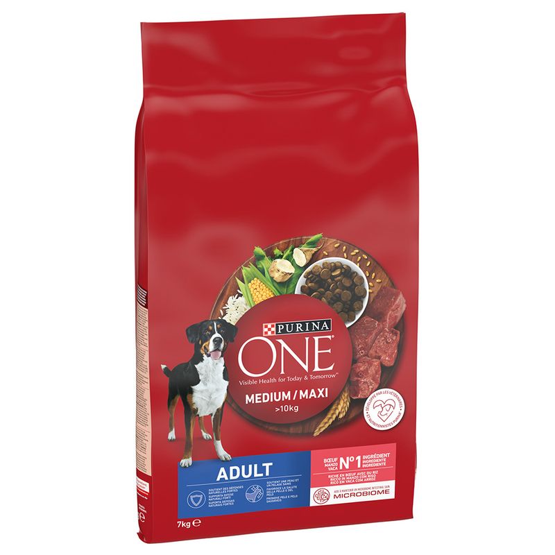 PURINA ONE Medium/Maxi Adult bœuf, riz