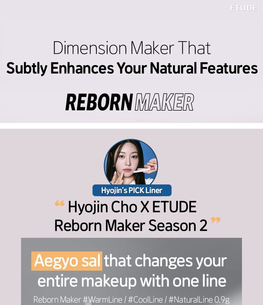 ETUDE - Reborn Maker Liner - 3 kleuren