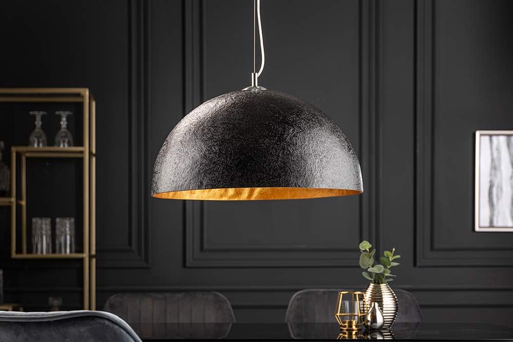 riess-ambiente.de Stylische Hängeleuchte GLOW schwarz gold 50cm Hängelampe Lampen Leuchten