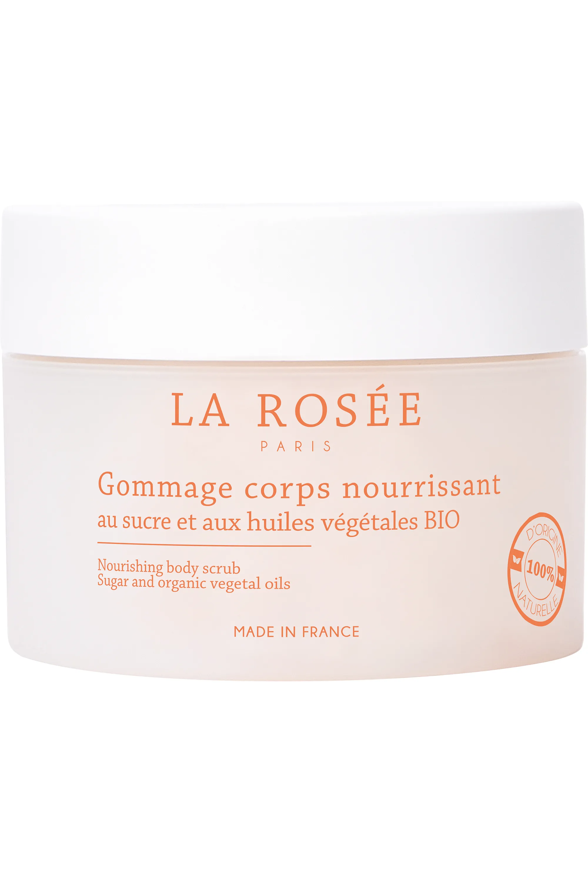 La Rosée Gommage corps nourrissant au sucre et aux huiles végétales bio-200 g
