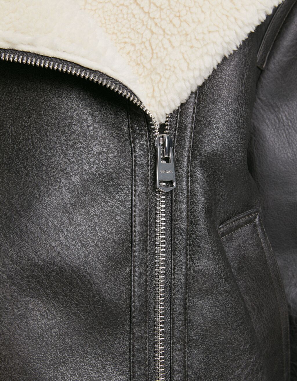 Jaqueta de motociclista dupla face oversized