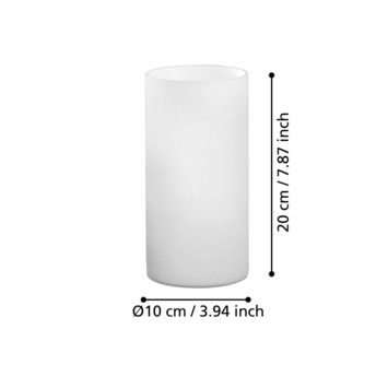 Eglo tafellamp Geo wit glas klein