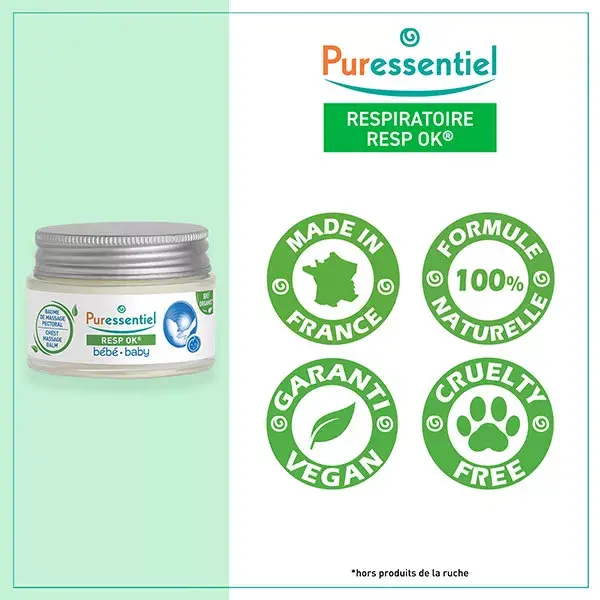 Bálsamo Respiratório para o Peito Puressentiel para Bebês 30ml