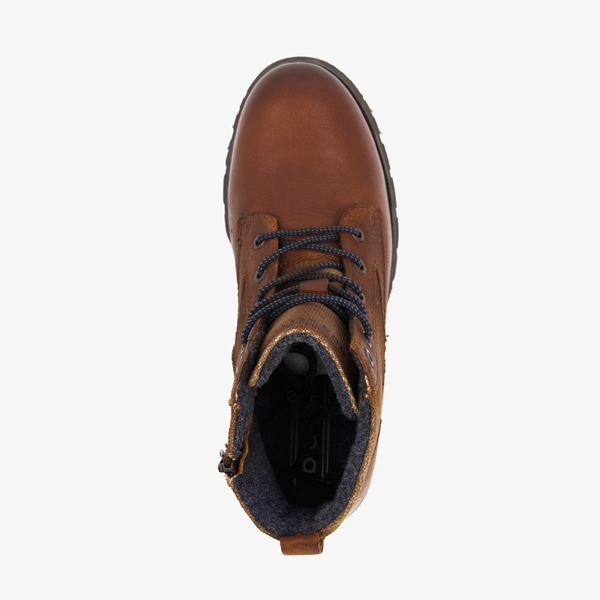 Bugatti leren heren veterboots bruin