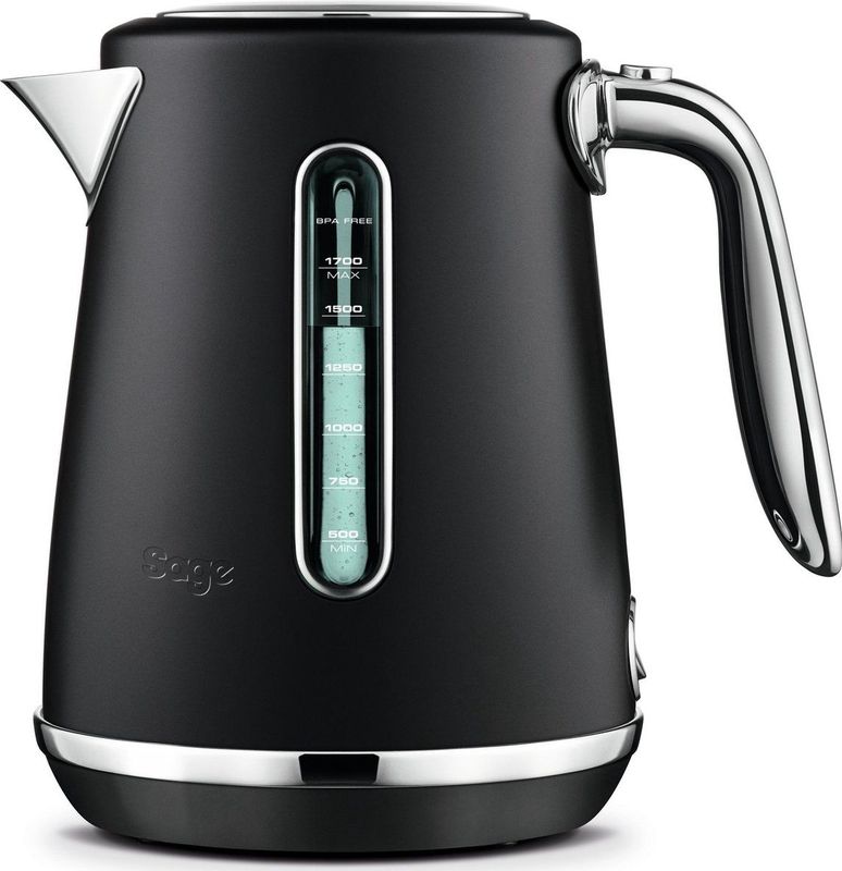 Sage - The Soft Top Luxe - Elektrische Waterkoker - Zwart - Roestvrij Staal - 1,7L