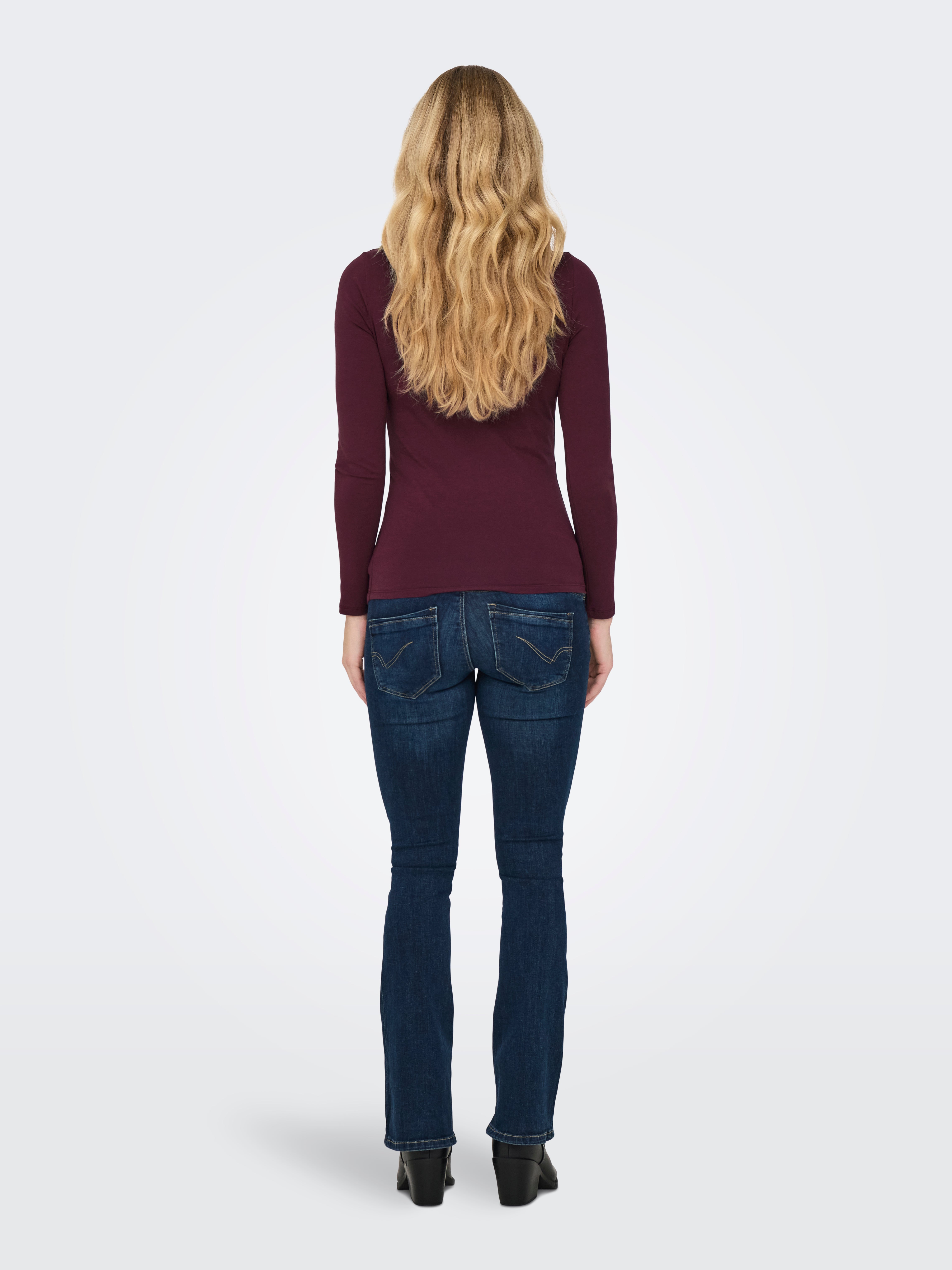 OLMLIVE Top Burgundy