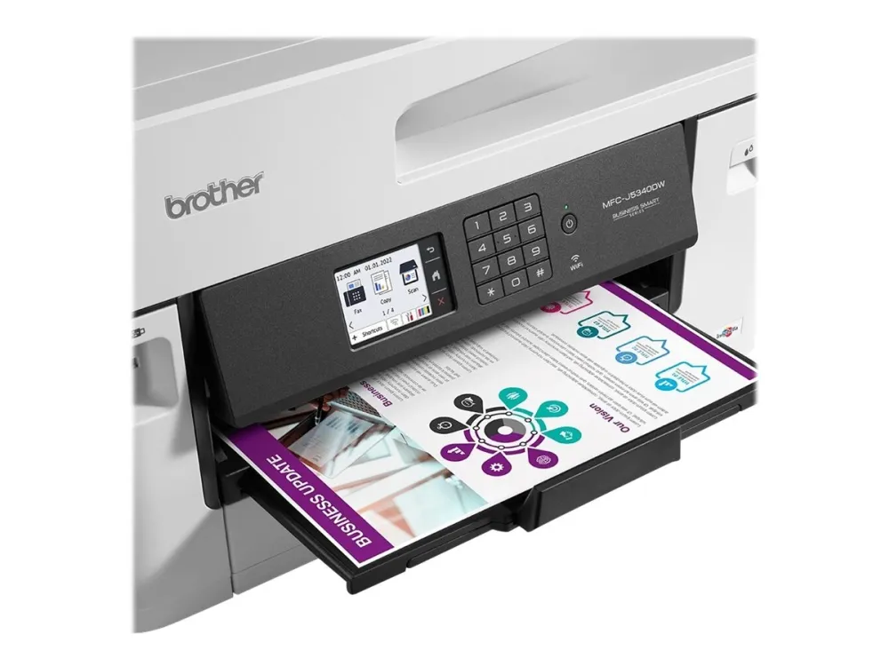 Brother MFC-J5340DW - Multifunktionsprinter - farve - blækprinter - A3 (medie) - op til 25 spm (kopiering) - op til 28 spm (udskriver) - 250 ark - 14.4 Kbps - USB 2.0, LAN, Wi-Fi(n), USB vært